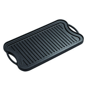 SOGA 50.8cm Cast Iron Ridged Griddle Hot Plate Grill Pan BBQ Stovetop Frying Pans ZPai009 AU DEPOT Frying Pans - AU DEPOT