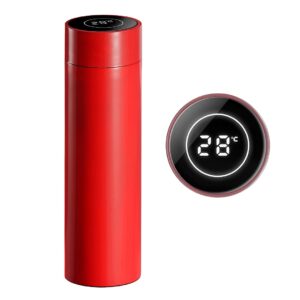 SOGA 500ML Stainless Steel Smart LCD Thermometer Display Bottle Vacuum Flask Thermos Red bottles jugs SmartBottleThermoRED AU DEPOT bottles & jugs - AU DEPOT