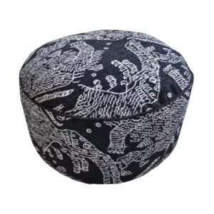 SOGA 50x30CM Black Round Soft Pouffe Seat Cushion Elegant Home Accent Dcor Stylish Footstool Pouffe641 AU DEPOT - AU DEPOT