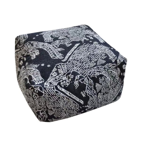 SOGA 55x30cm Black Squared Soft Pouffe Seat Cushion Elegant Home Accent D?cor Stylish Footstool, Furniture, Living Room Furniture, Occasional Chairs, , ,  - AU DEPOT 1