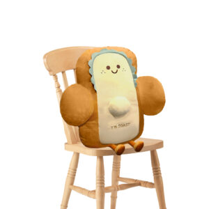 SOGA 58cm Cute Face Toast Bread Cushion Stuffed Car Seat Plush Cartoon Back Support Pillow Home Decor, Furniture, Living Room Furniture, Occasional Chairs, , ,  - AU DEPOT 1