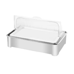 SOGA 59x38.5cm Silver Color Ceramic Serving Bowl Chafing Dish for Kitchen Essential ChafingDish6V12 AU DEPOT - AU DEPOT