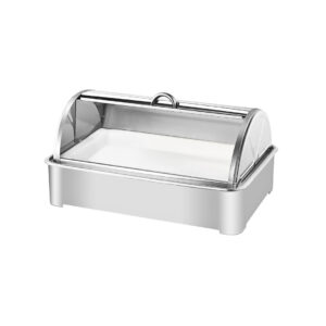 SOGA 59x38.5cm Silver Color Ceramic Serving Bowl Chafing Dish for Kitchen Essential, Furniture | Kitchen & Dining Room Furniture| Buffets, Sideboards & Kitchen Islands, , , , ,  - AU DEPOT 1