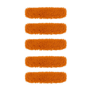 SOGA 5X 60x12 Orange Microfiber Flat Mop Floor Cleaning Pads Rotating Dust Remover MopHead60cmX5 AU DEPOT - AU DEPOT