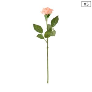 SOGA 5pcs Artificial Silk Flower Fake Rose Bouquet Table Decor Champion AFlowerRoseChampionX5 AU DEPOT - AU DEPOT