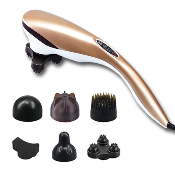 SOGA 6 Heads Portable Handheld Massager Soothing Stimulate Blood Flow Shoulder Gold, health & beauty, personal care, massagers, , ,  - AU DEPOT 1