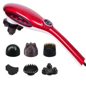 SOGA 6 Heads Portable Handheld Massager Soothing Stimulate Blood Flow Shoulder Red Massager833ARed AU DEPOT - AU DEPOT