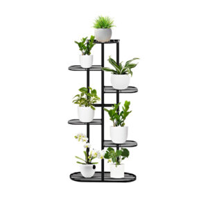 SOGA 6 Tier 7 Pots Black Metal Plant Rack Flowerpot Storage Display Stand Holder Home Garden Decor FPotH21 AU DEPOT - AU DEPOT