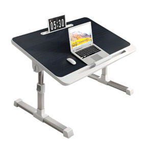 SOGA 60X40cm Black Small Laptop Bed Portable Foldable Study Table Adjustable, Desks & Computer Tables, , , , ,  - AU DEPOT 1