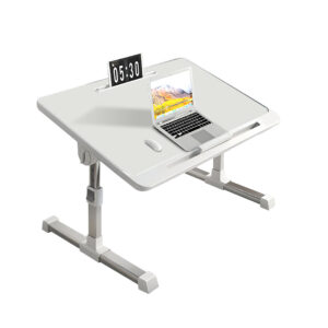 SOGA 60X40cm White Small Laptop Bed Portable Foldable Study Table Adjustable, Desks & Computer Tables, , , , ,  - AU DEPOT 1