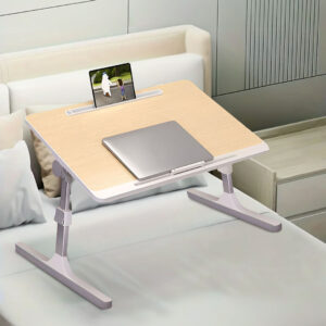 SOGA 60X40cm Wood Small Laptop Bed Portable Foldable Study Table Adjustable, Desks & Computer Tables, , , , ,  - AU DEPOT 2