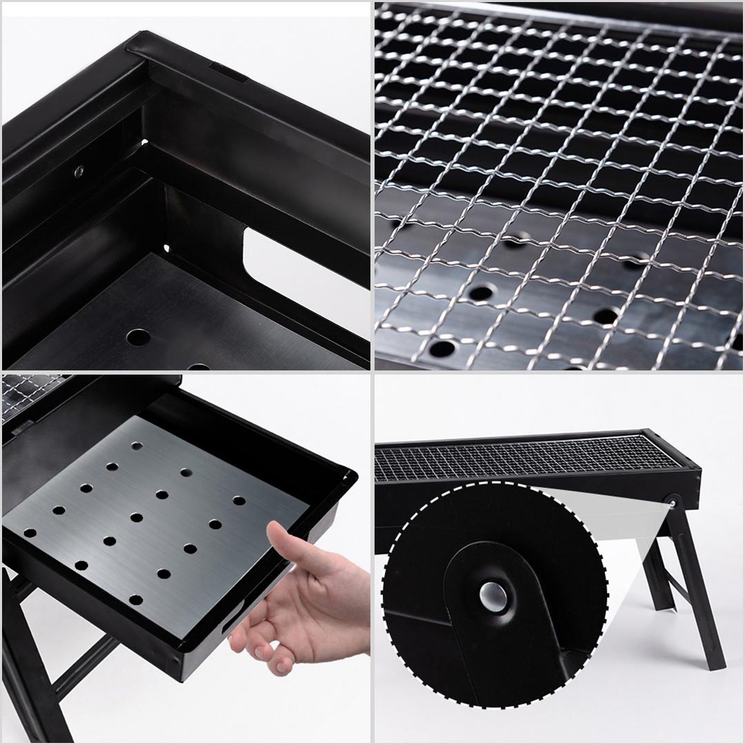 SOGA 60cm Portable Folding Thick Box-type Charcoal Grill for Outdoor BBQ Camping, Sports & Outdoors, Camping & Hiking, Gas & Fuel Appliances, Portable Stoves, ,  - AU DEPOT 7