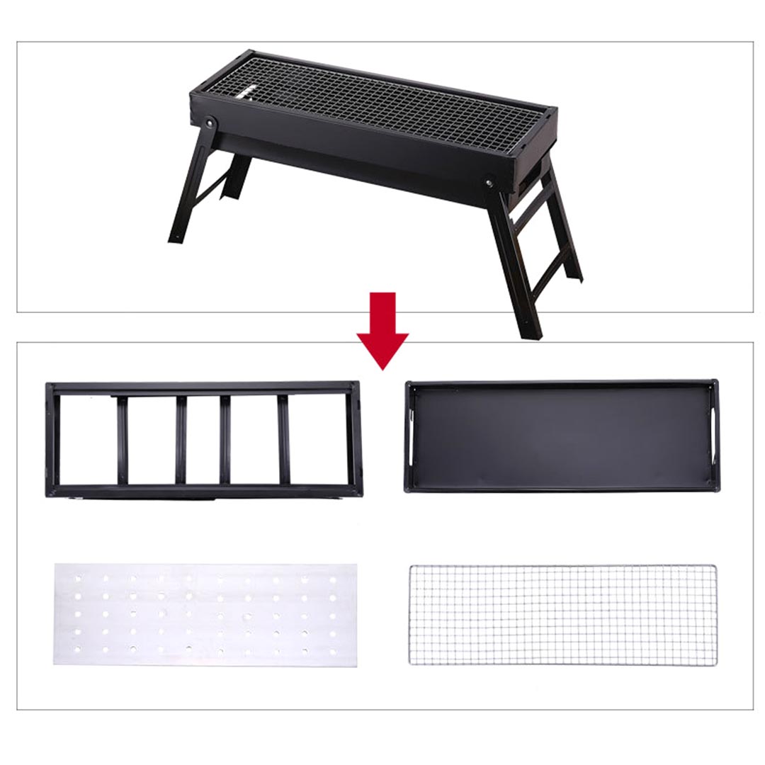 SOGA 60cm Portable Folding Thick Box-type Charcoal Grill for Outdoor BBQ Camping, Sports & Outdoors, Camping & Hiking, Gas & Fuel Appliances, Portable Stoves, ,  - AU DEPOT 8