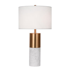 SOGA 60cm White Marble Bedside Modern Desk Table Lamp Living Room Shade with Cylinder Base Lamps TableLampH60 AU DEPOT Lamps - AU DEPOT