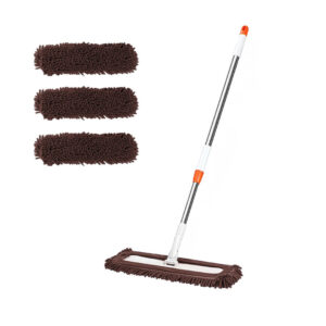 SOGA 60x12 Coffee Microfiber Flat Mop Floor Cleaning Pads Rotating Dust Remover MopCof60 AU DEPOT - AU DEPOT