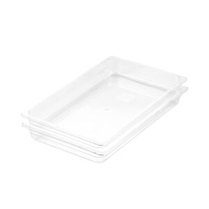 SOGA 65mm Clear Gastronorm GN Pan 11 Food Tray Storage Bundle of 2 Baking Trays VICPans1401X2 AU DEPOT Baking Trays - AU DEPOT