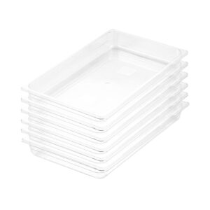 SOGA 65mm Clear Gastronorm GN Pan 11 Food Tray Storage Bundle of 6 Baking Trays VICPans1401X6 AU DEPOT Baking Trays - AU DEPOT