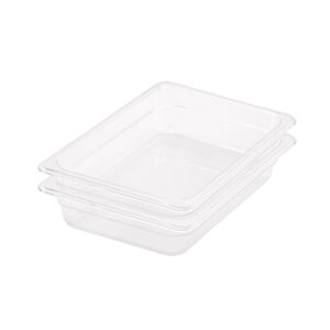 SOGA 65mm Clear Gastronorm GN Pan 12 Food Tray Storage Bundle of 2 Baking Trays VICPans1415X2 AU DEPOT Baking Trays - AU DEPOT