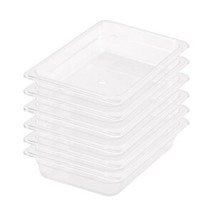 SOGA 65mm Clear Gastronorm GN Pan 12 Food Tray Storage Bundle of 6 Baking Trays VICPans1415X6 AU DEPOT Baking Trays - AU DEPOT