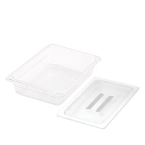 SOGA 65mm Clear Gastronorm GN Pan 12 Food Tray Storage with Lid Baking Trays VICPans1415wLidX1 AU DEPOT Baking Trays - AU DEPOT