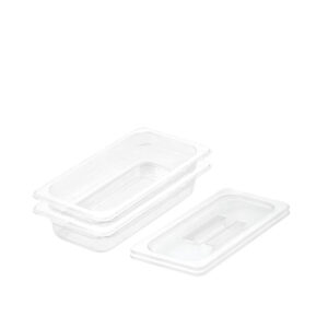 SOGA 65mm Clear Gastronorm GN Pan 13 Food Tray Storage Bundle of 2 with Lid Baking Trays VICPans1421wLidX2 AU DEPOT Baking Trays - AU DEPOT