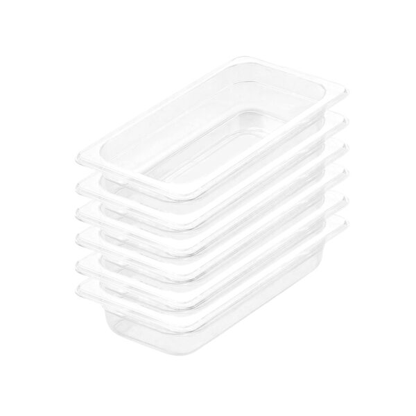 SOGA 65mm Clear Gastronorm GN Pan 1/3 Food Tray Storage Bundle of 6, Home & Living, Kitchen & Dining, Bakeware, Baking Trays, ,  - AU DEPOT 1