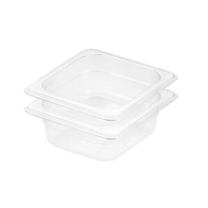 SOGA 65mm Clear Gastronorm GN Pan 1/6 Food Tray Storage Bundle of 2, Home & Living, Kitchen & Dining, Bakeware, Baking Trays, ,  - AU DEPOT 1