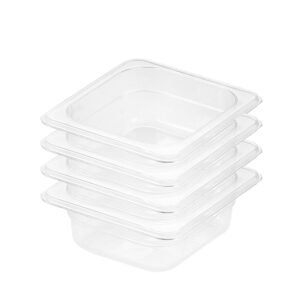 SOGA 65mm Clear Gastronorm GN Pan 16 Food Tray Storage Bundle of 4 Baking Trays VICPans1435X4 AU DEPOT Baking Trays - AU DEPOT