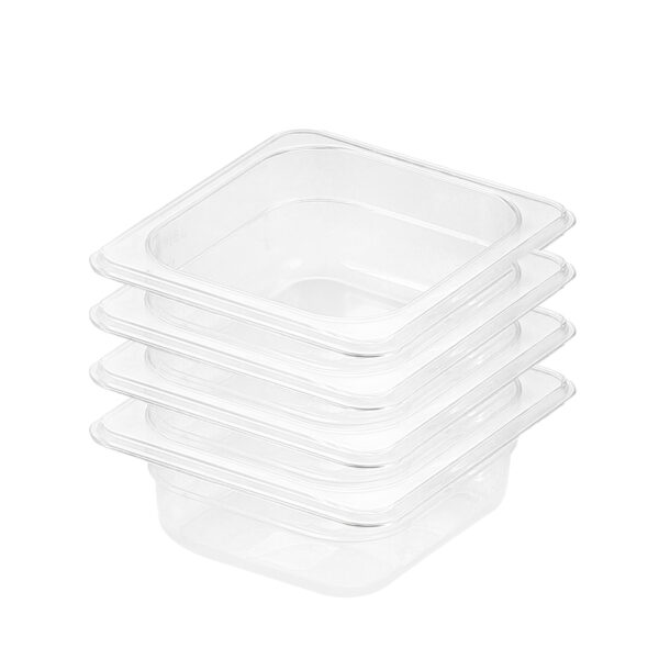 SOGA 65mm Clear Gastronorm GN Pan 1/6 Food Tray Storage Bundle of 4, Home & Living, Kitchen & Dining, Bakeware, Baking Trays, ,  - AU DEPOT 1