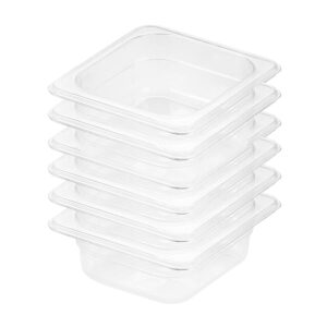 SOGA 65mm Clear Gastronorm GN Pan 16 Food Tray Storage Bundle of 6 Baking Trays VICPans1435X6 AU DEPOT Baking Trays - AU DEPOT