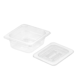 SOGA 65mm Clear Gastronorm GN Pan 16 Food Tray Storage with Lid Baking Trays VICPans1435wLidX1 AU DEPOT Baking Trays - AU DEPOT