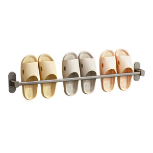 SOGA 69cm Wall Mounted Slipper Organiser Adhesive Storage Space Saving Wall Rack Other TAN1042 AU DEPOT Other - AU DEPOT