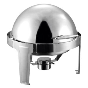 SOGA 6L Stainless Steel Chafing Food Warmer Catering Dish Round Roll Top ChafingDish5638 AU DEPOT - AU DEPOT