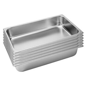 SOGA 6X Gastronorm GN Pan Full Size 11 GN Pan 10cm Deep Stainless Steel Tray Baking Trays GastronormPans5404X6 AU DEPOT Baking Trays - AU DEPOT