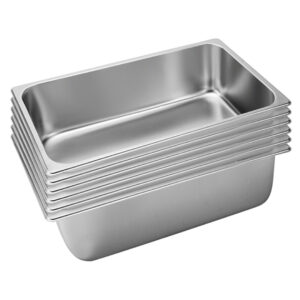 SOGA 6X Gastronorm GN Pan Full Size 11 GN Pan 20cm Deep Stainless Steel Tray Baking Trays GastronormPans5406X6 AU DEPOT Baking Trays - AU DEPOT