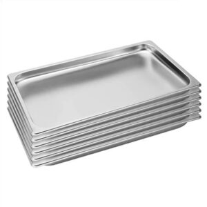 SOGA 6X Gastronorm GN Pan Full Size 11 GN Pan 2cm Deep Stainless Steel Tray Baking Trays GastronormPans5401X6 AU DEPOT Baking Trays - AU DEPOT