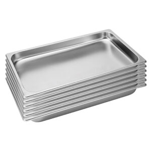 SOGA 6X Gastronorm GN Pan Full Size 11 GN Pan 4cm Deep Stainless Steel Tray Baking Trays GastronormPans5402X6 AU DEPOT Baking Trays - AU DEPOT