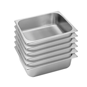 SOGA 6X Gastronorm GN Pan Full Size 12 GN Pan 10cm Deep Stainless Steel Tray Baking Trays GastronormPans5410X6 AU DEPOT Baking Trays - AU DEPOT