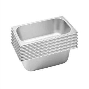 SOGA 6X Gastronorm GN Pan Full Size 13 GN Pan 10cm Deep Stainless Steel Tray Baking Trays GastronormPans5416X6 AU DEPOT Baking Trays - AU DEPOT