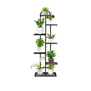 SOGA 7 Tier 8 Pots Black Metal Plant Stand Flowerpot Display Shelf Rack Indoor Home Office Decor, Home & Living, Home Decor, Indoor Pots, Planters and Plant Stands, , ,  - AU DEPOT 1