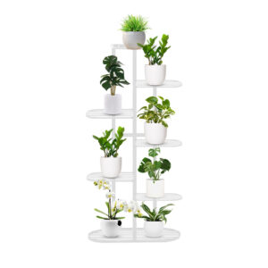 SOGA 7 Tier 8 Pots White Metal Plant Rack Flowerpot Storage Display Stand Holder Home Garden Decor FPotH34 AU DEPOT - AU DEPOT