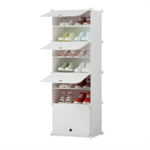 SOGA 7 Tier White Shoe Rack Organizer Sneaker Footwear Storage Stackable Stand Cabinet Portable Wardrobe with Cover, Furniture, Storage & Shelving, Shoe Storage, , ,  - AU DEPOT 1