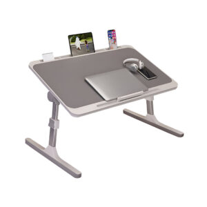 SOGA 70X45cm Grey Small Laptop Bed Portable Foldable Study Table Adjustable, Desks & Computer Tables, , , , ,  - AU DEPOT 1