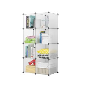 SOGA 8 Cube Transparent Shelf Box Portable Cubby DIY Storage Shelves Modular Closet Organiser ShelfBox02 AU DEPOT - AU DEPOT