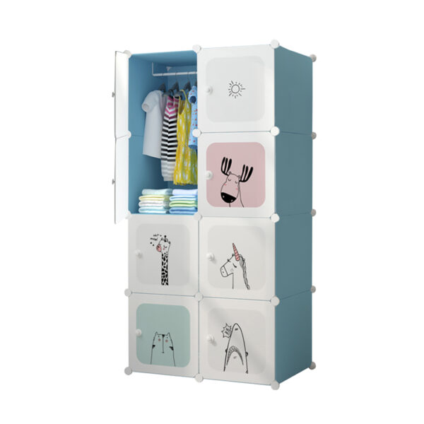 SOGA 8 Cubes Blue Portable Wardrobe Divide-Grid Modular Storage Organiser Foldable Closet, Home & Living, Bedroom??edroom Storage Solutions, Other, , ,  - AU DEPOT 1