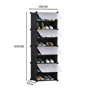 SOGA 8 Tier Shoe Rack Organizer Sneaker Footwear Storage Stackable Stand Cabinet Portable Wardrobe with Cover, Furniture, Storage & Shelving, Shoe Storage, , ,  - AU DEPOT 2