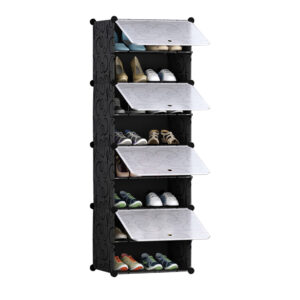 SOGA 8 Tier Shoe Rack Organizer Sneaker Footwear Storage Stackable Stand Cabinet Portable Wardrobe with Cover ShoeBox108 AU DEPOT - AU DEPOT