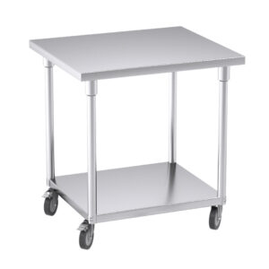 SOGA 80cm Commercial Catering Kitchen Stainless Steel Prep Work Bench Table with Wheels, furniture, kitchen & dining room furniture, buffets, sideboards & kitchen islands, , ,  - AU DEPOT 1