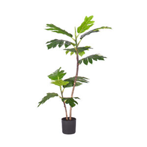 SOGA 90cm 2 Trunk Artificial Natural Green Split Leaf Philodendron Tree Fake Tropical Indoor Plant Home Office Decor APlant90122Q AU DEPOT - AU DEPOT