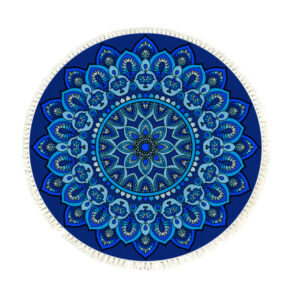 SOGA 90cm Blue Mandala Round Carpet for Living Room Bedroom Anti slip Doormat Home Decor Shaggy Rugs CarpetRAG1 AU DEPOT Shaggy Rugs - AU DEPOT